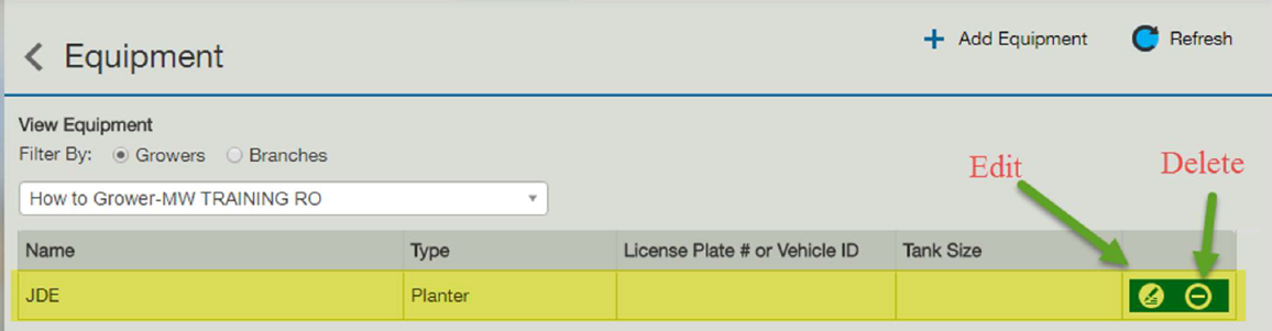 Adding Equipment – AgVerdict Help Page