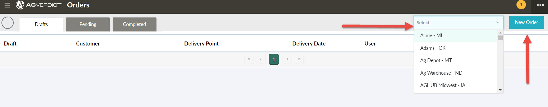 Non Rec Creating Non-Rec based Orders – AgVerdict Help Page